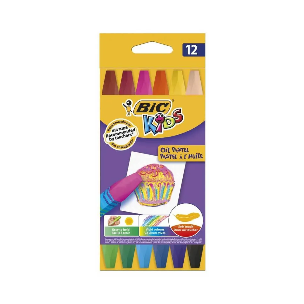 Bic Yağlı Pastel Boya 12`li Kutu
